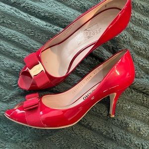 Salvatore Ferragamo red heels 8.5